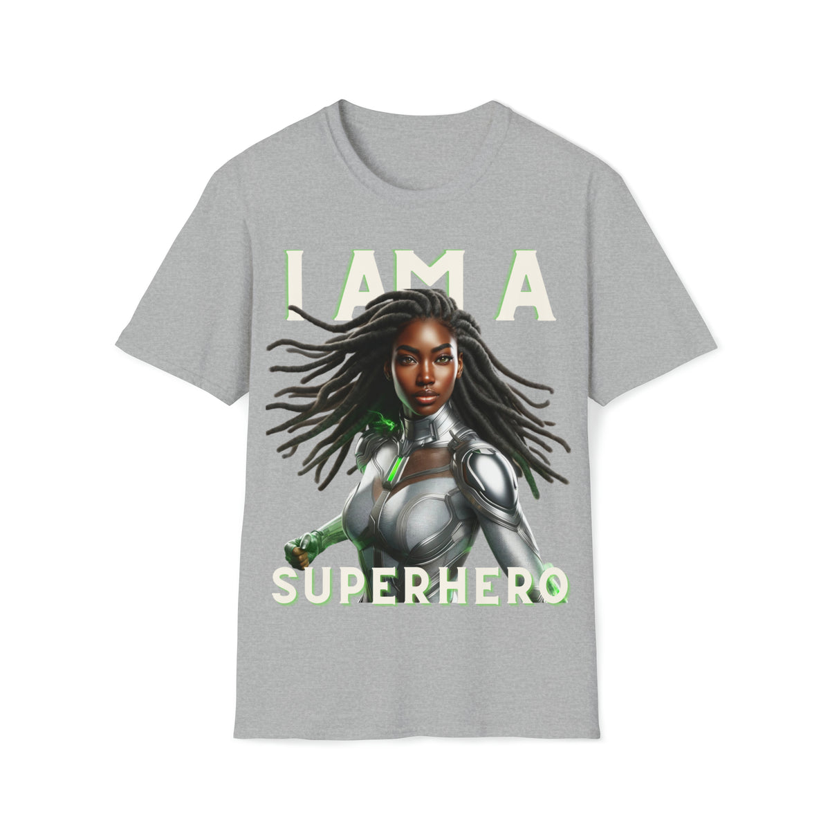 THE SILVER SOLDIER "I AM A SUPERHERO" | Adult Unisex Softstyle T-Shirt | Superhero Fashion