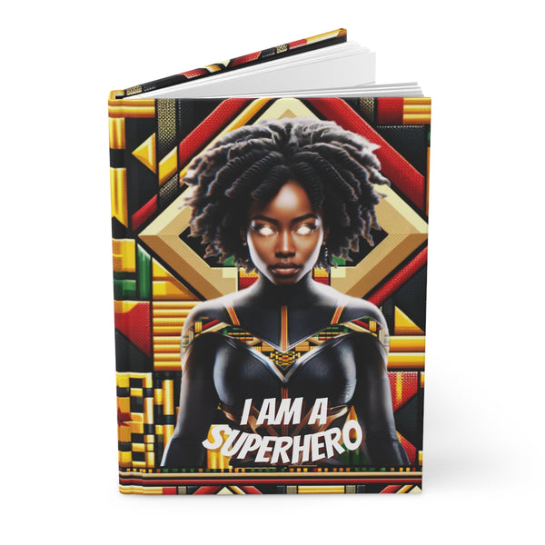 AFROFUTURISTIC KENTE SUPERHERO | Hardcover Journal Matte | BLACK HISTORY 365 COLLECTION AFROFUTURISTIC KENTE SUPERHERO | Hardcover Journal Matte | BLACK HISTORY 365 COLLECTION