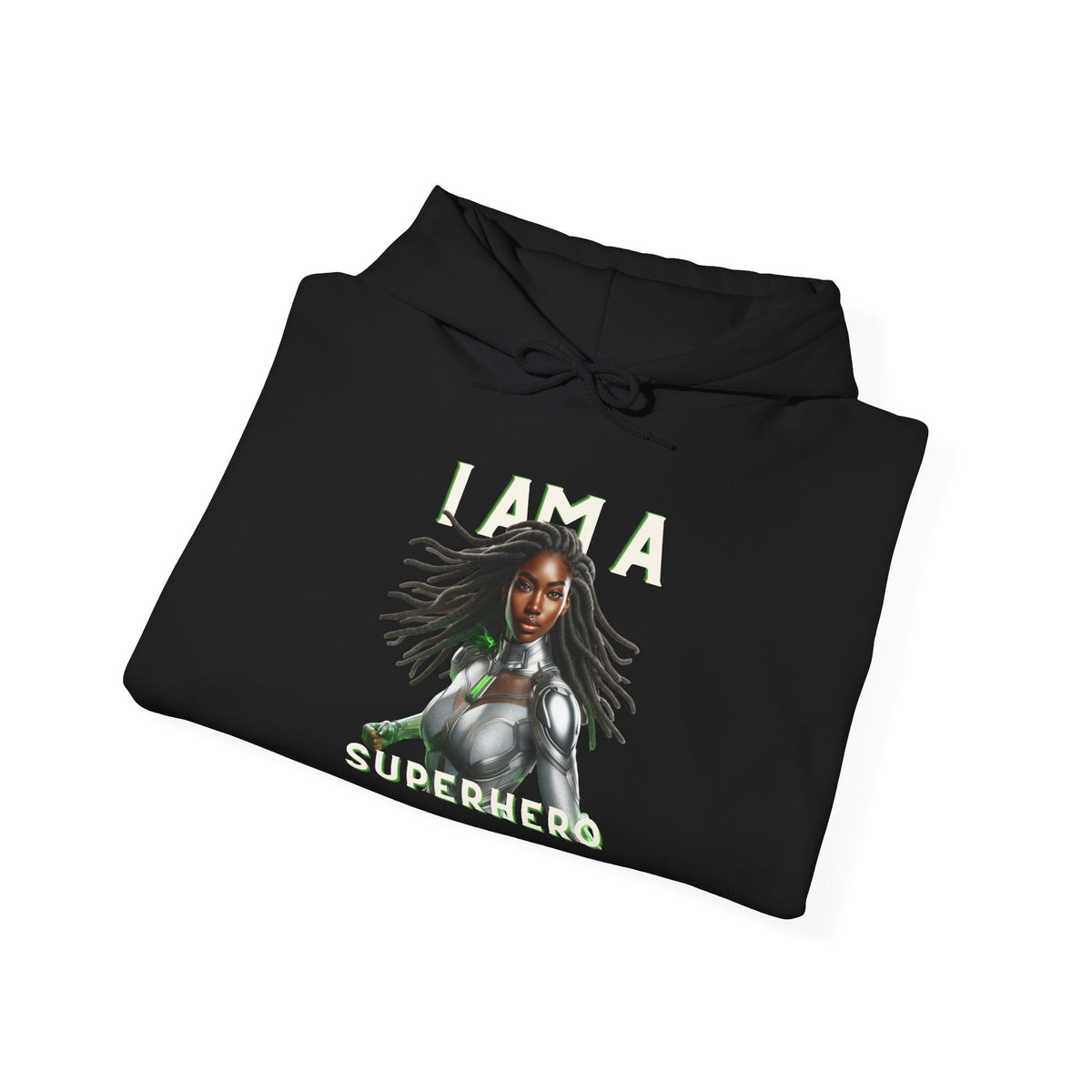 THE SILVER SOLDIER HOODIE | BLACK FEMALE SUPERHERO | OMEGA LEVEL PROTECTOR