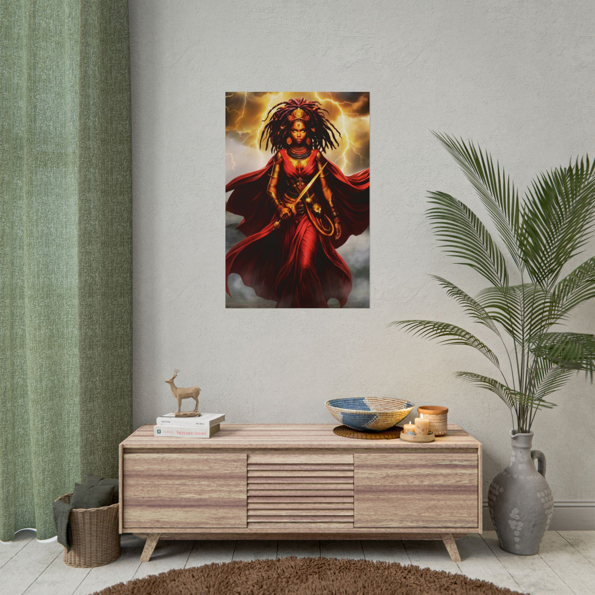 Oya Storm Goddess Poster | African Goddess Fantasy Art