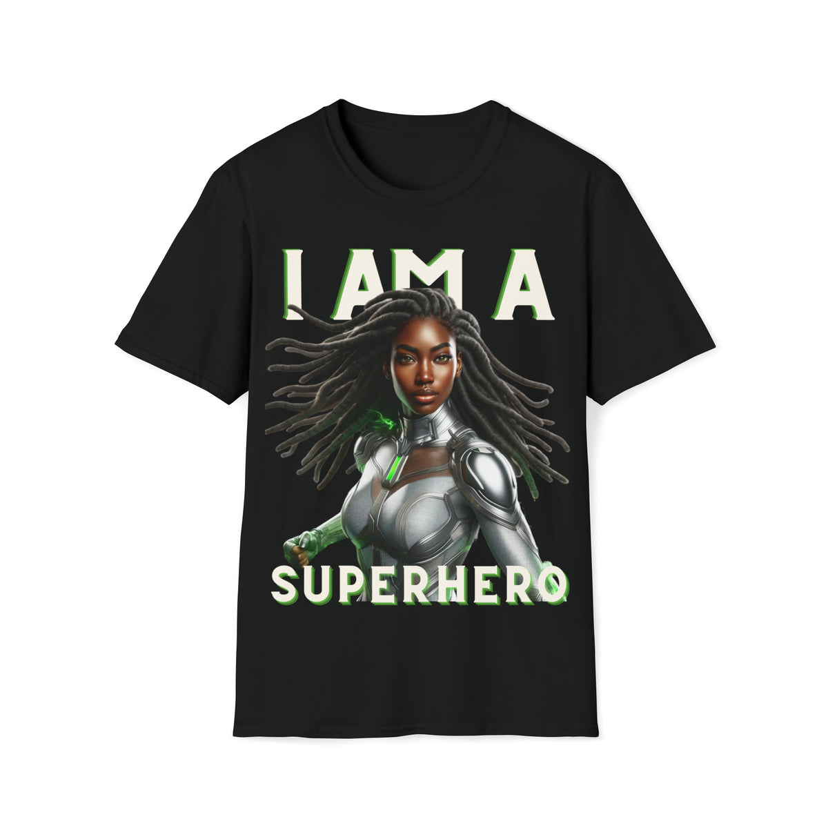 THE SILVER SOLDIER "I AM A SUPERHERO" | Adult Unisex Softstyle T-Shirt | Superhero Fashion