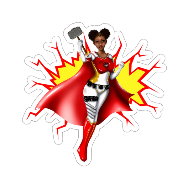 Power in the Puffs Superhero | Kiss-Cut Stickers | African American Stickers Power in the Puffs Superhero | Kiss-Cut Stickers | African American Stickers