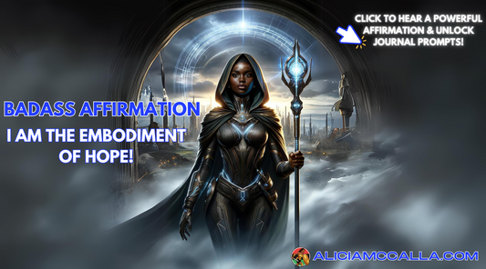 Black Woman Sorceress in an Afrofuturistic Scene