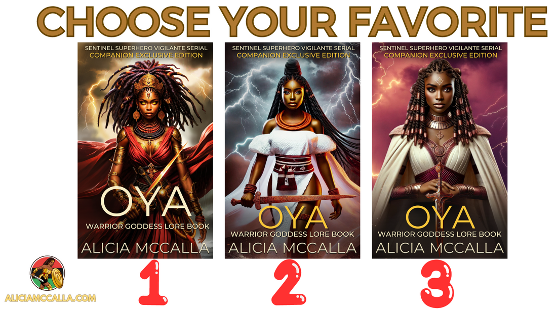 Three options for the Oya Warrior Goddess Lore Book