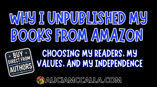 Why I unpublished my books from Amazon Buy Direct from Authors Blackout Protest Visual Against DEI and KDP Print 