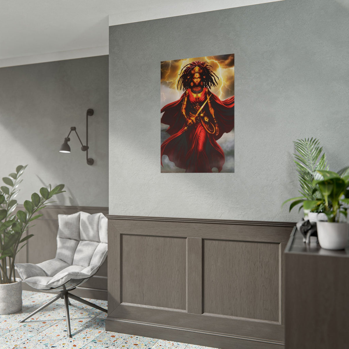 Oya Storm Goddess Poster | African Goddess Fantasy Art