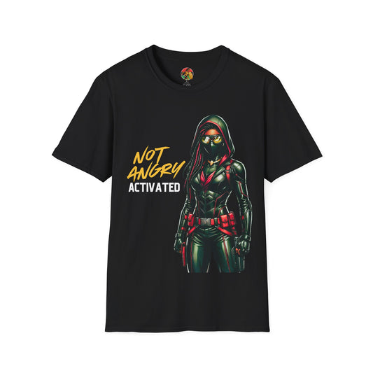 Black Woman Vigilante | Adult Unisex Softstyle T-Shirt  | Street Justice Fashion