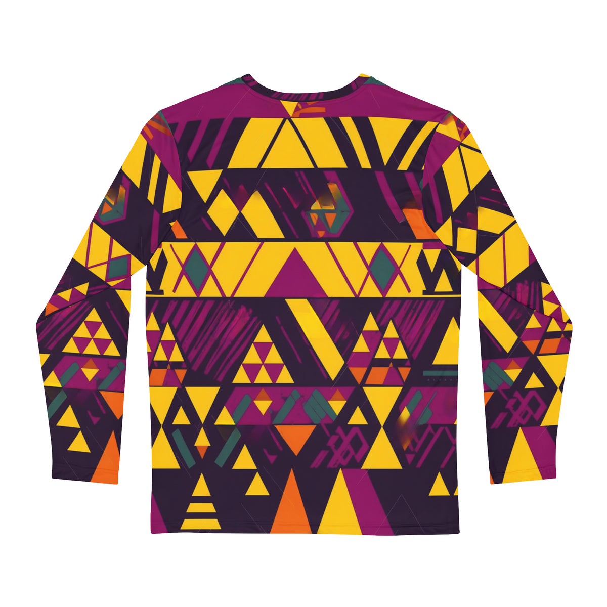 AFROFUTURISTIC KENTE 'VIBRANT ANCESTRY CIRCUIT' | Adult Men's Long Sleeve Shirt | BLACK HISTORY 365 COLLECTION