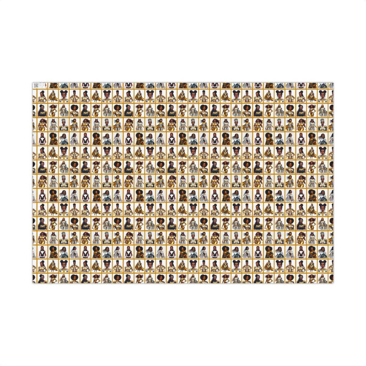 I AM A SUPERHERO (GOLD) | Luxury Gift Wrap for Female Black Superhero Fans