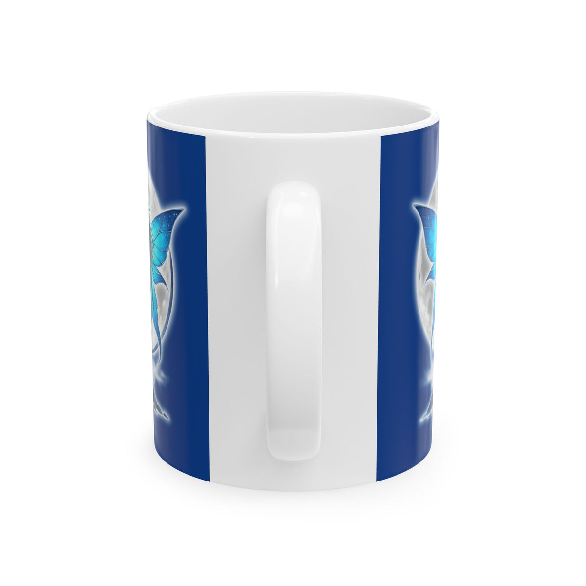 Celestial Blue Fairy Warrior | Ceramic Mug, (11oz, 15oz) | Black Fae Day Collection