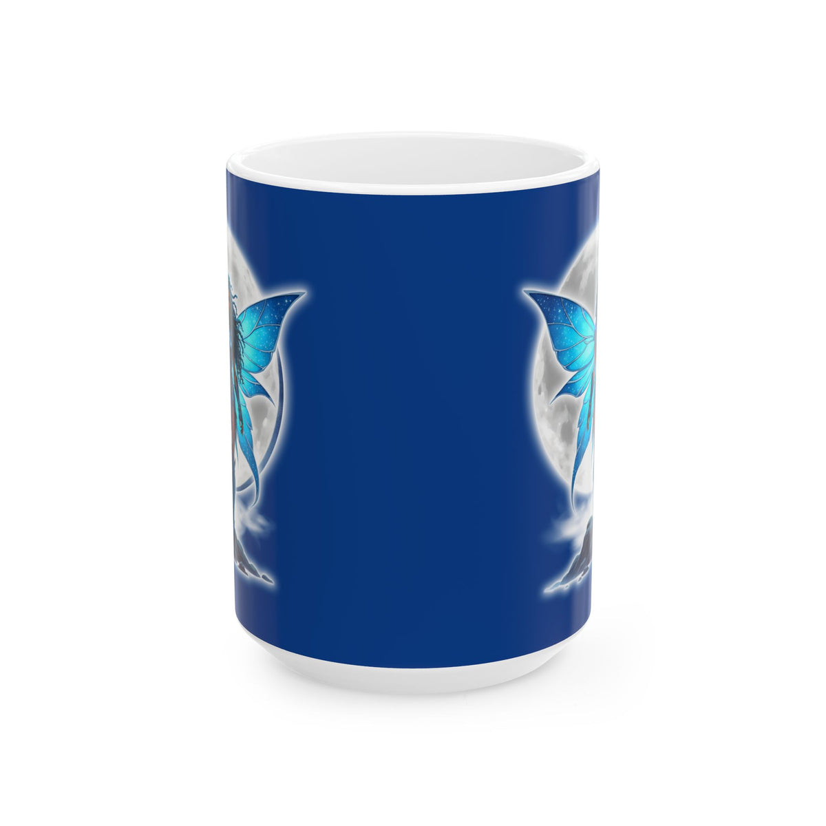 Celestial Blue Fairy Warrior | Ceramic Mug, (11oz, 15oz) | Black Fae Day Collection