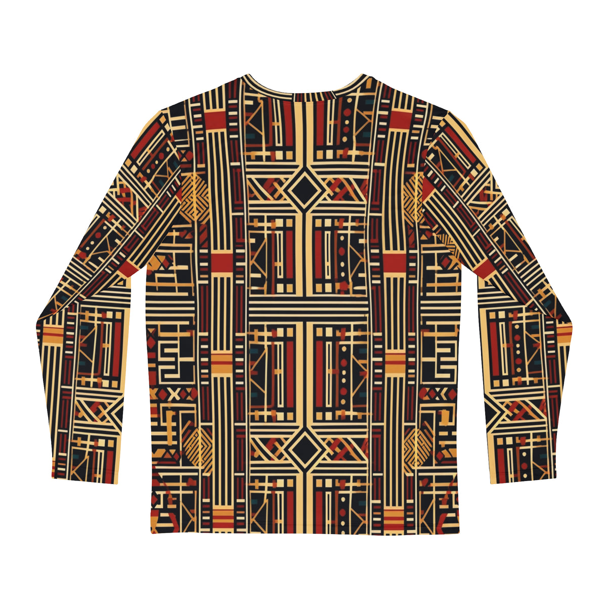 AFROFUTURISTIC KENTE 'TIMELESS TAPESTRY ARRAY' | Adult Men's Long Sleeve Shirt | BLACK HISTORY 365 COLLECTION