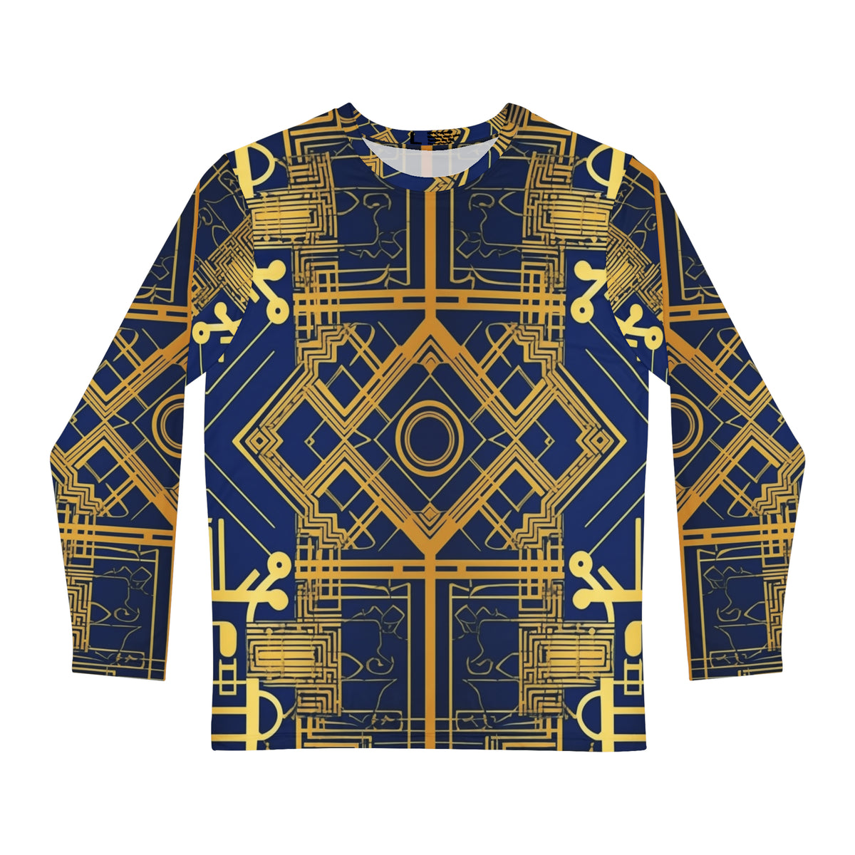 AFROFUTURISTIC KENTE 'THE DIGITAL MATRIX' | Adult Men's Long Sleeve Shirt | BLACK HISTORY 365 COLLECTION
