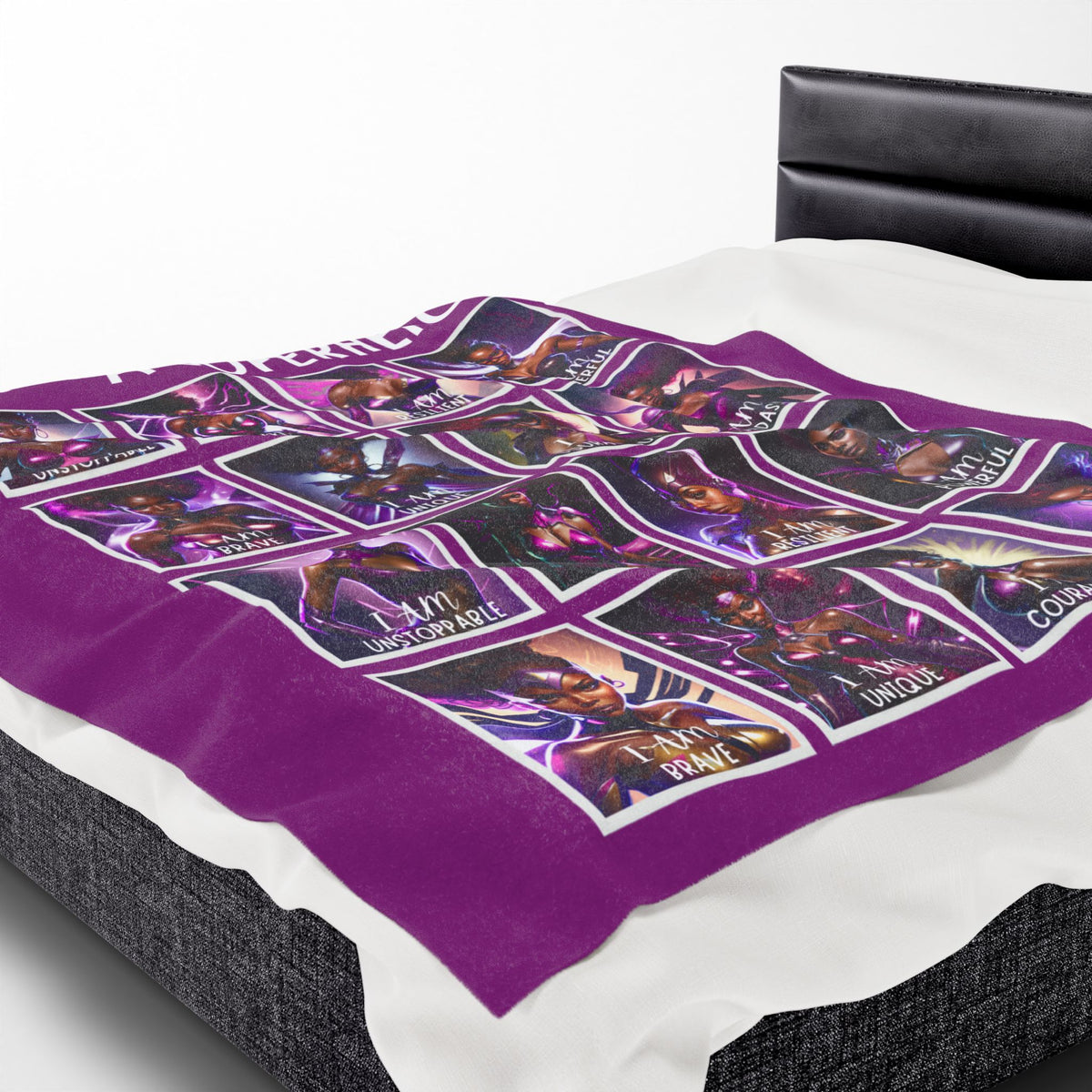 I AM A SUPERHERO | Velveteen Plush Blanket | Affirmations Accessories