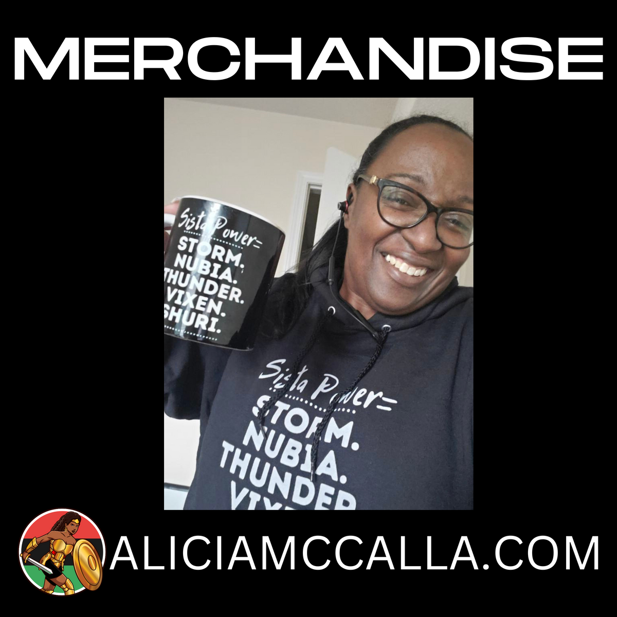 Merchandise at Alicia McCalla's Storefront