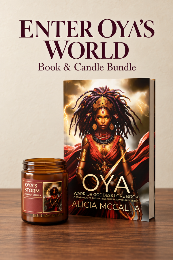 Oya Storm Goddess Book & Candle Bundle