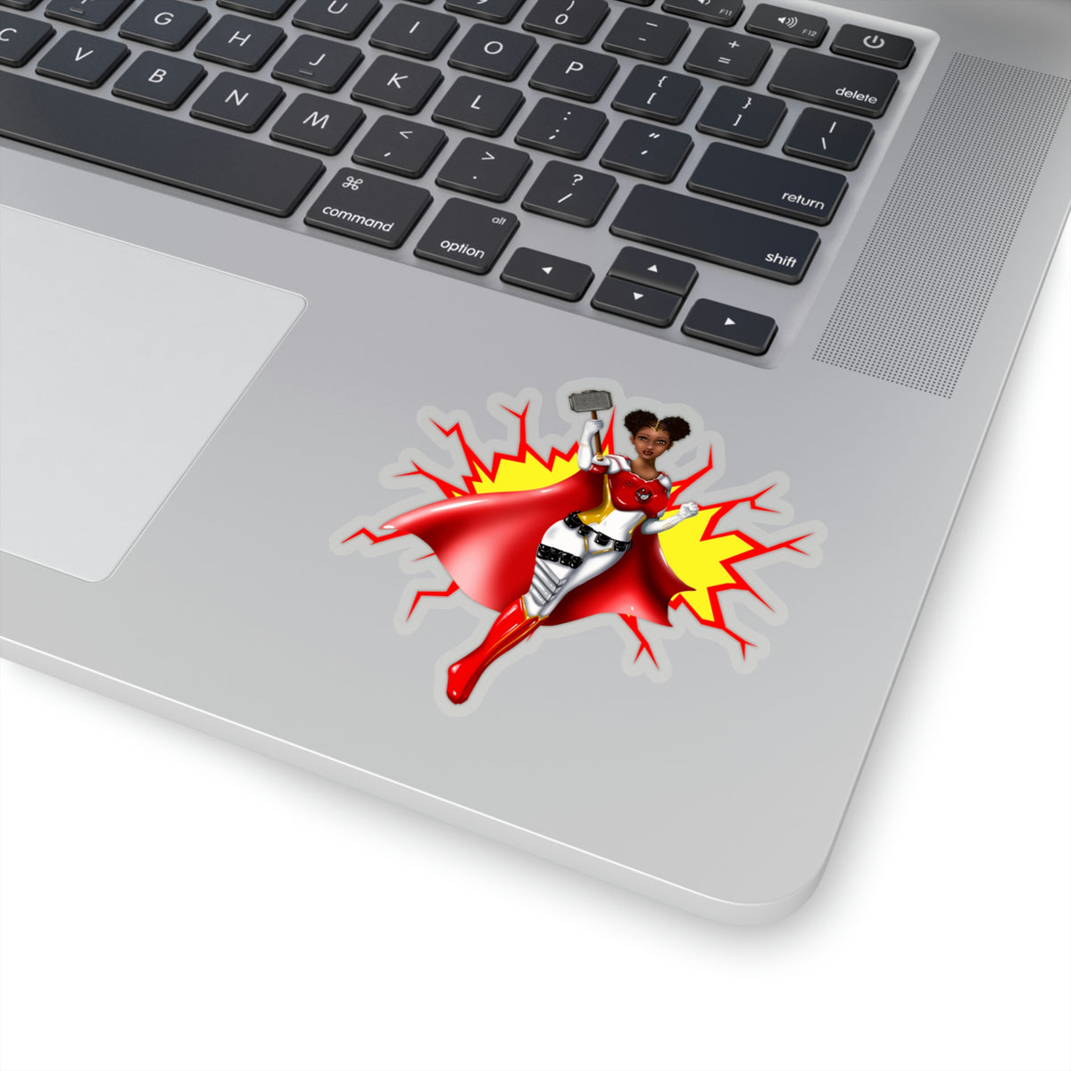 Power in the Puffs Superhero |  Kiss-Cut Stickers | African American Stickers