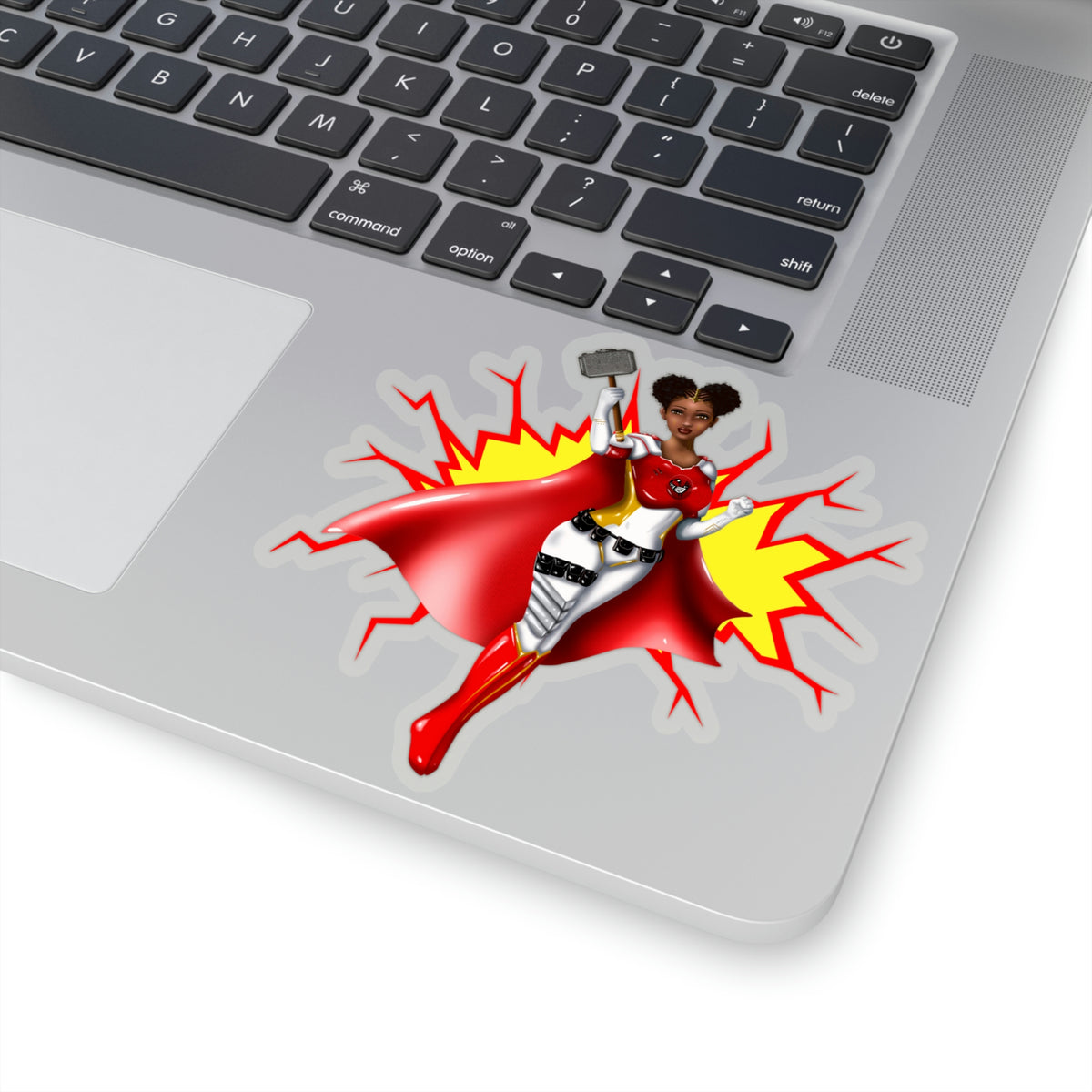 Power in the Puffs Superhero |  Kiss-Cut Stickers | African American Stickers