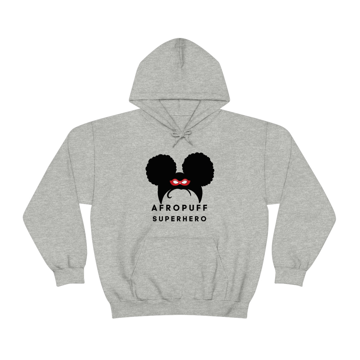 Afro Puff Superhero | Adult Unisex Heavy Blend™ Hooded Sweatshirt | Superhero Fashion