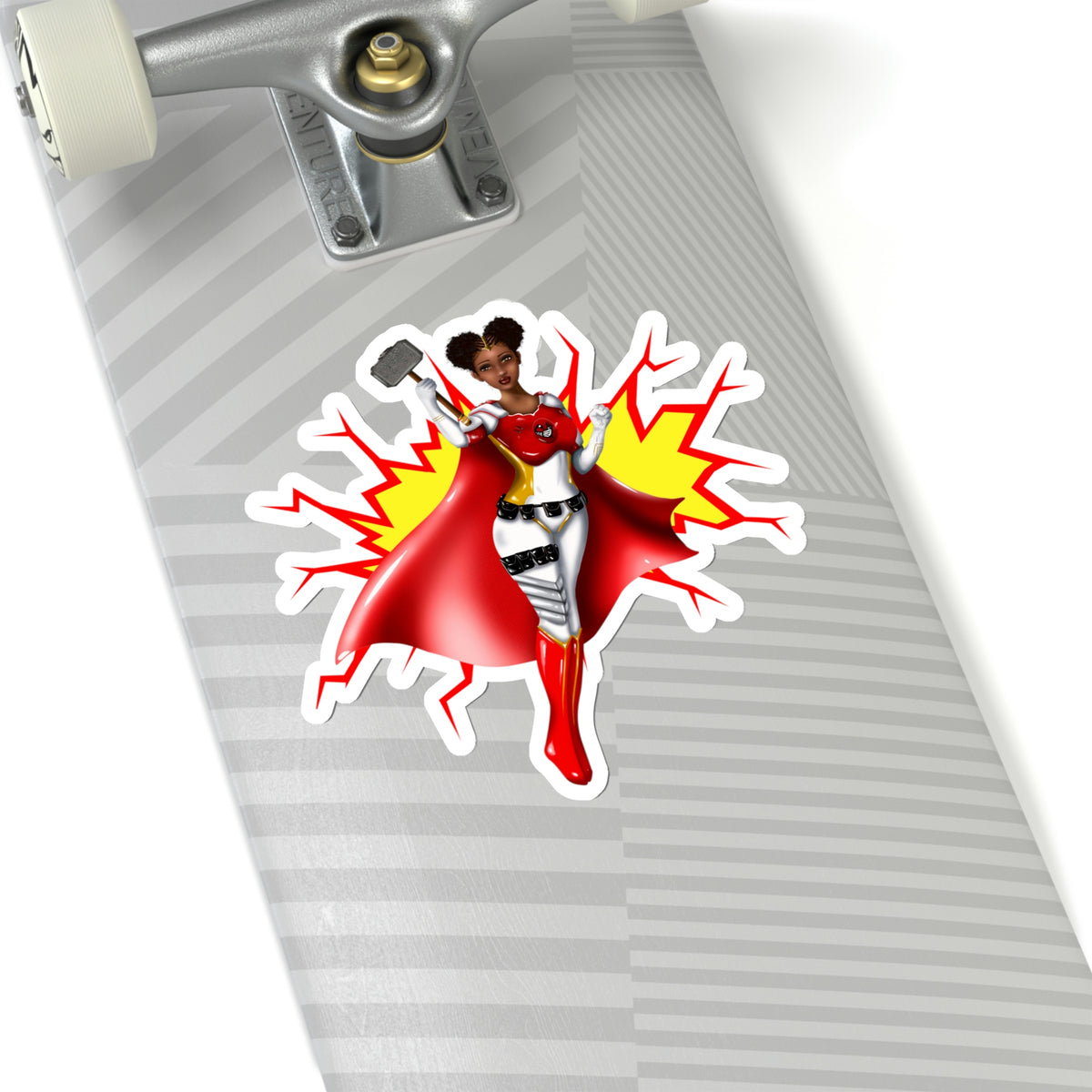 Power in the Puffs Superhero |  Kiss-Cut Stickers | African American Stickers