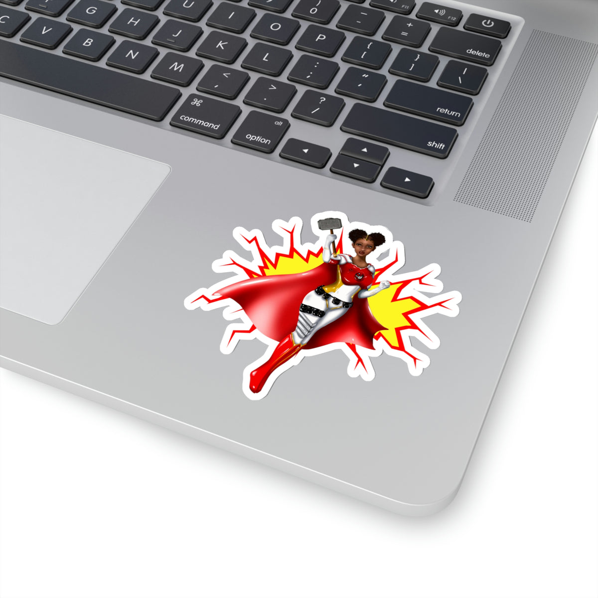 Power in the Puffs Superhero |  Kiss-Cut Stickers | African American Stickers