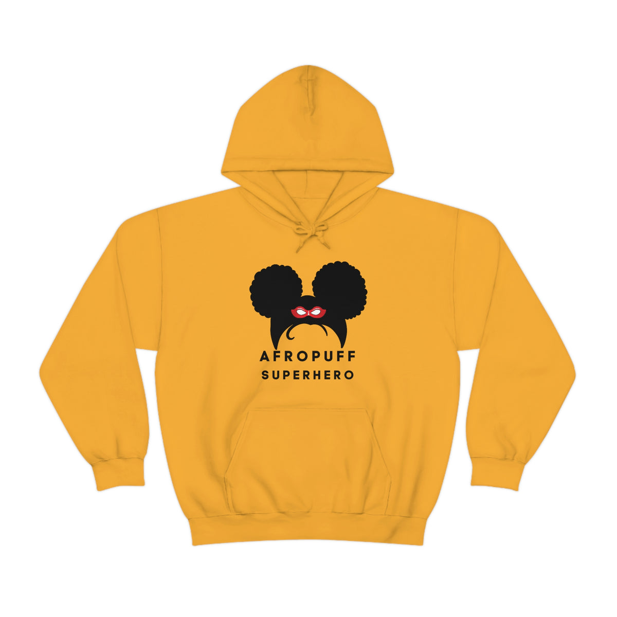 Afro Puff Superhero | Adult Unisex Heavy Blend™ Hooded Sweatshirt | Superhero Fashion