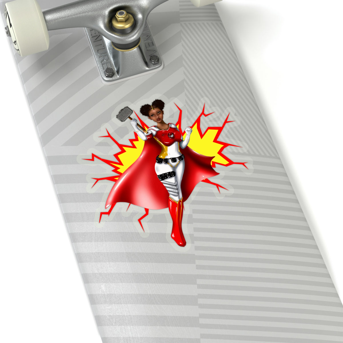 Power in the Puffs Superhero |  Kiss-Cut Stickers | African American Stickers